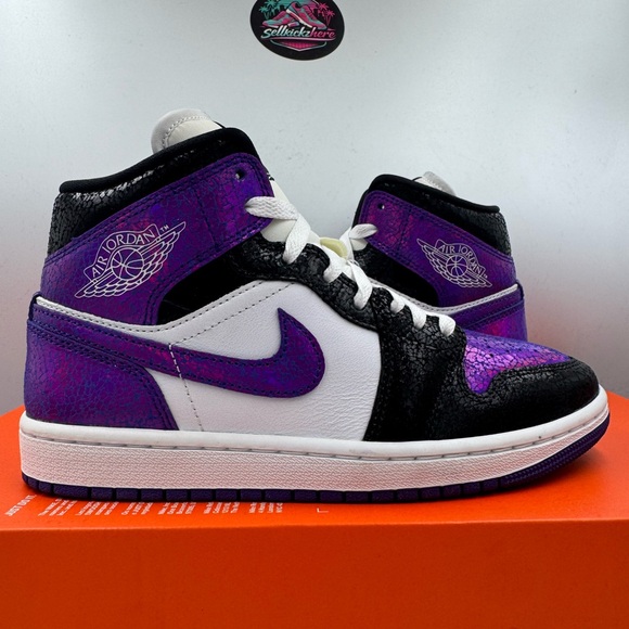 Nike Shoes - Nike Air Jordan 1 Mid White Black Grape Ice BRAND NEW Size 7 Women